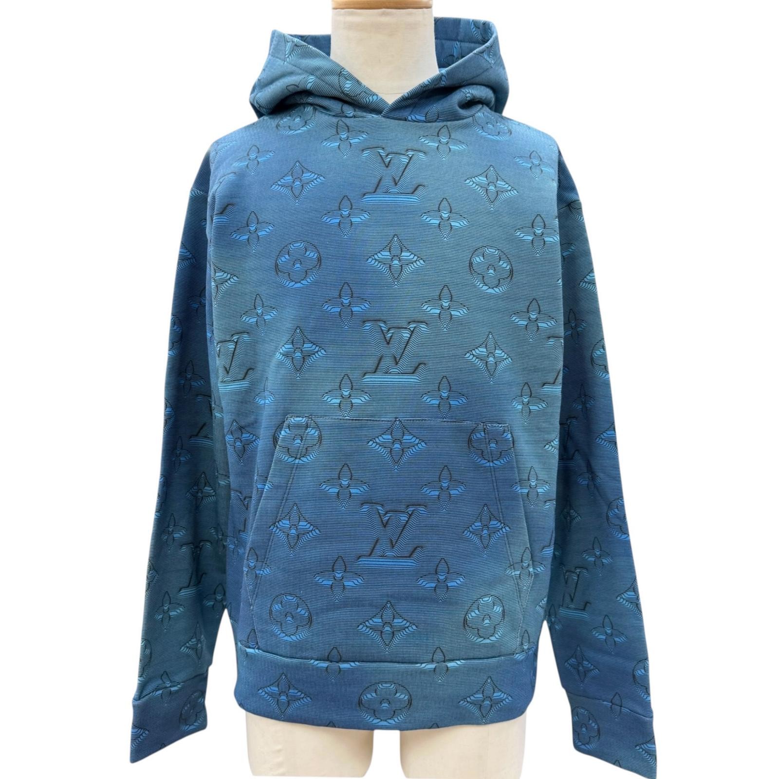 極美品 ルイヴィトン パーカー ブルー メンズ S