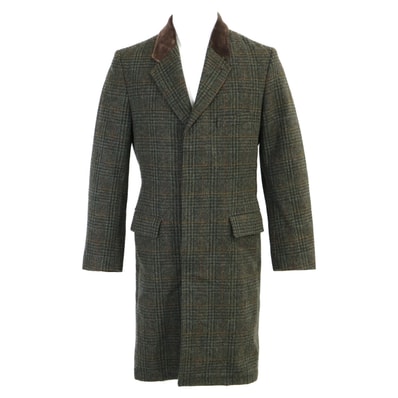 ダブルアールエル 【美品/国内正規/23AW】782914168001 限定コレクション ベルベットカラー プラッド シェットランド ウール ツイル XS