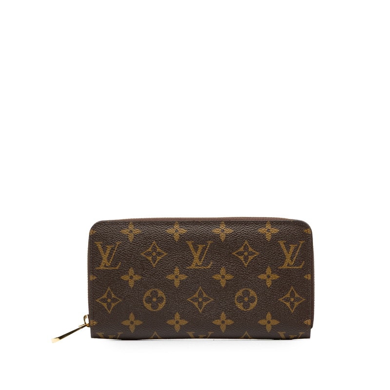ルイ ヴィトン モノグラム ジッピーウォレット ラウンドファスナー 長財布 M60017 ブラウン PVC レディース LOUIS VUITTON 中古