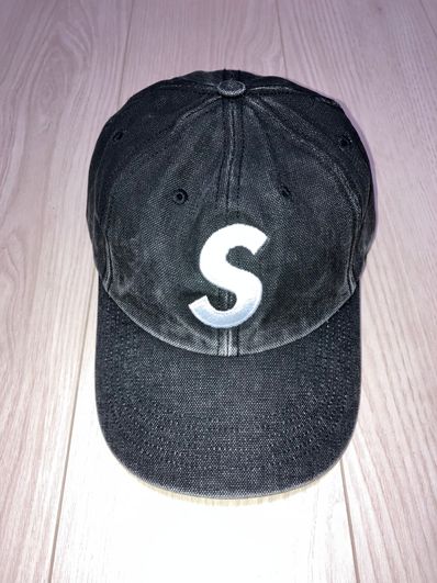 Supreme Pigment Canvas S Logo 6-Panel "Black"