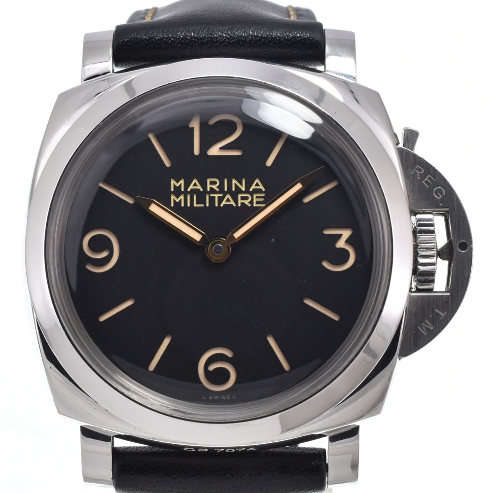 ベルト訳あり パネライ PANERAI ルミノール1950 3デイズ マリーナミリターレ ツインバレル ブラック 手巻き メンズ 腕時計 N#151270