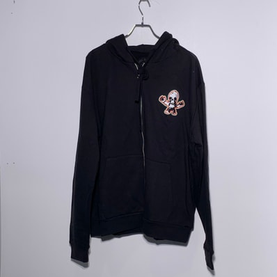 Chrome Hearts FOTI Rainbow Scroll Zip Up Hoodie "Black"