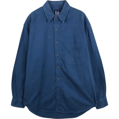 古着 90年代 ギャップ GAP オールドギャップ 長袖 コットンシャツ メンズM相当 ヴィンテージ/eaa651961