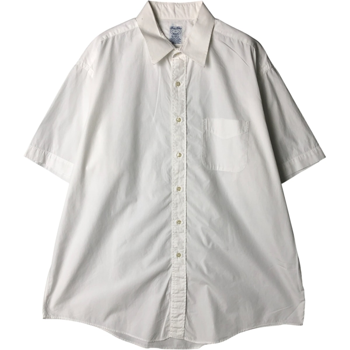 古着 80~90年代 ブルックスブラザーズ Brooks Brothers MAKERS 半袖 コットンシャツ USA製 メンズXL相当 ヴィンテージ/eaa581361