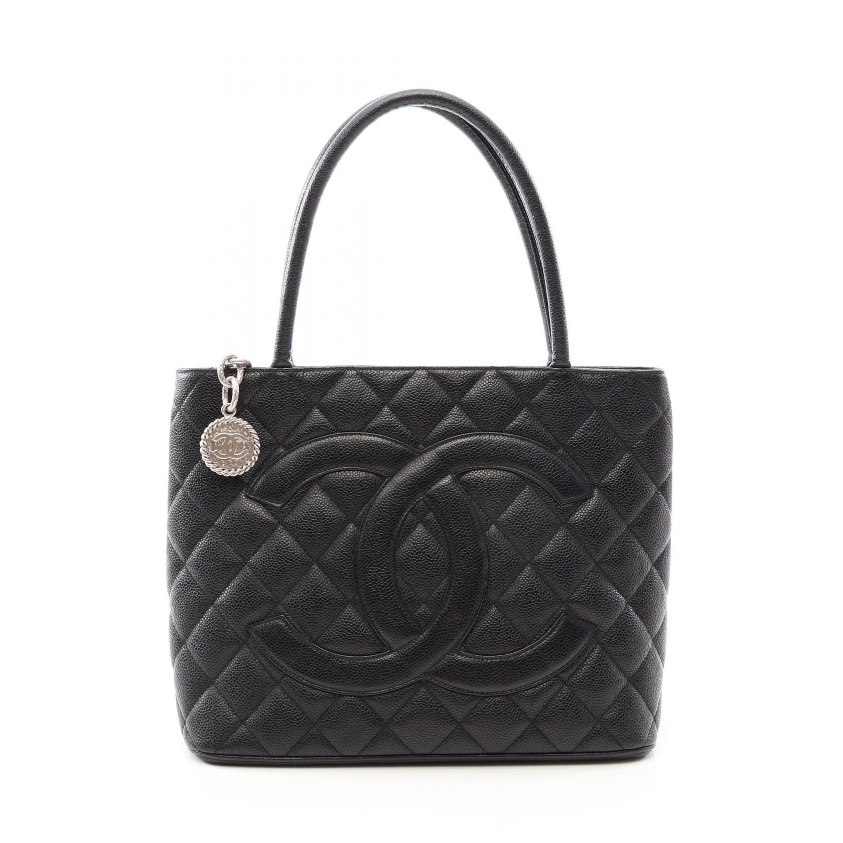 シャネル CHANEL 復刻トート トートバッグ バッグ キャビアスキン(グレインドカーフ) レディース ブラック系 A01804 【中古】