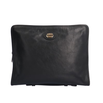 グッチ クラッチバッグ レザー 575829 ブラック メンズ GUCCI 中古