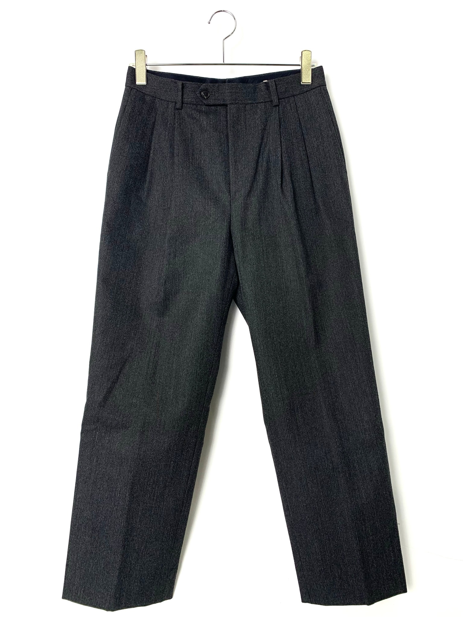 AURALEE Bluefaced Wool Dobby Slacks "Charcoal"