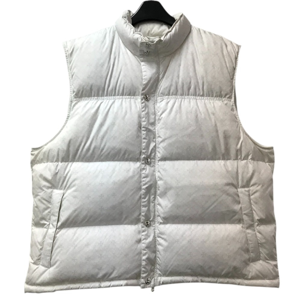 クロムハーツ CHROME HEARTS CHプラス クロスボールボタン ダウン ベスト ダウンベスト 袖なし アパレル トップス アウター ベスト ポリエステル ホワイト