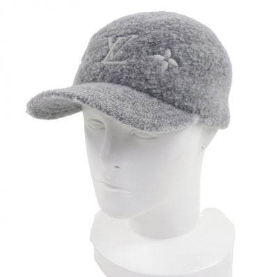 極美品 ルイヴィトン ハット キャップ・ウールグラム グレー レディース M7251L