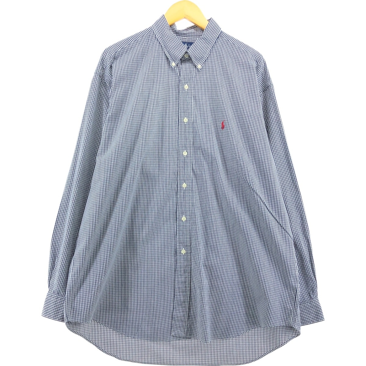 古着 ラルフローレン Ralph Lauren BLAKE ギンガムチェック 長袖 ボタンダウンチェックシャツ メンズXL相当/eaa557734