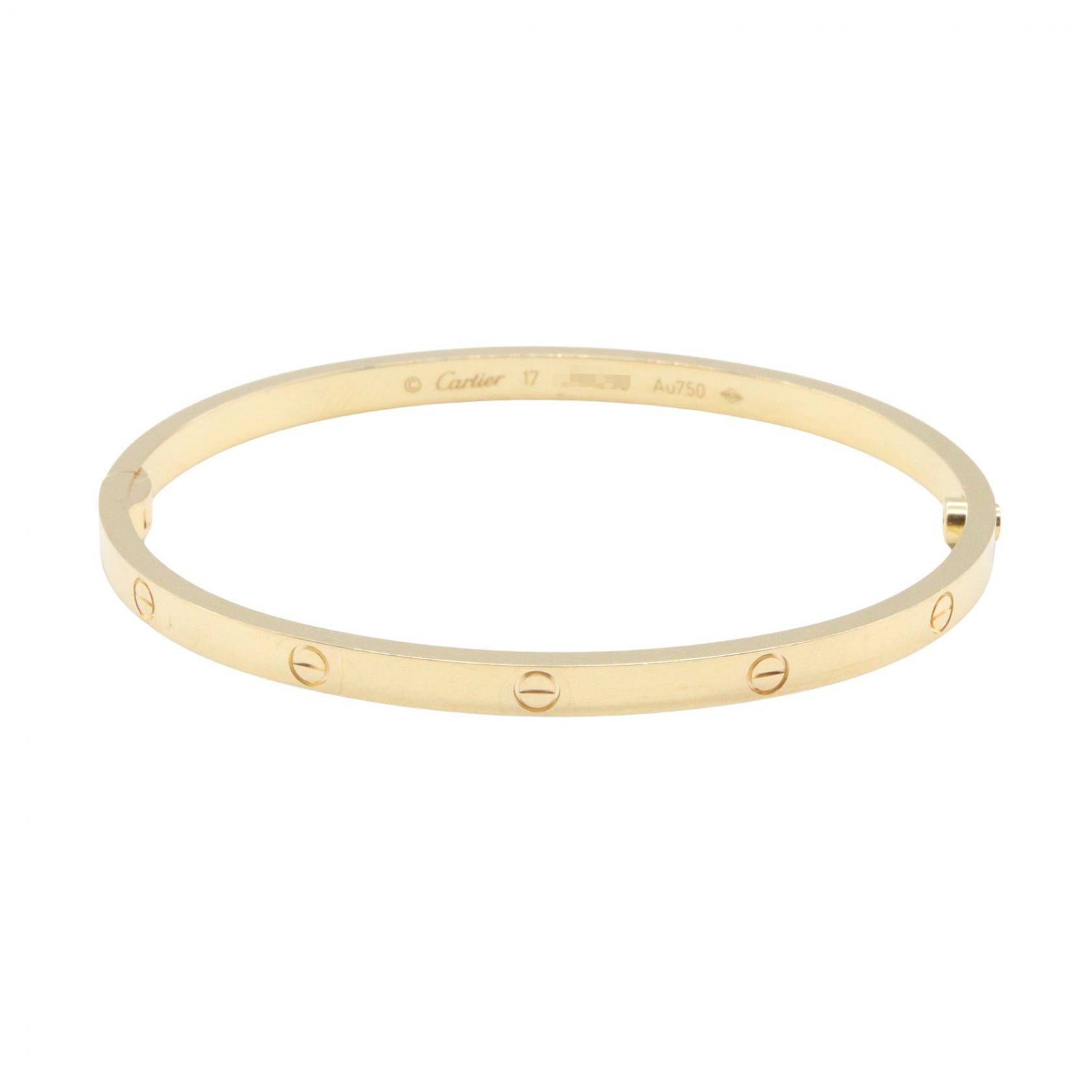 カルティエ CARTIER ラブブレス SM ブレスレット アクセサリー K18(イエローゴールド) レディース ゴールド系 B6079117 【中古】