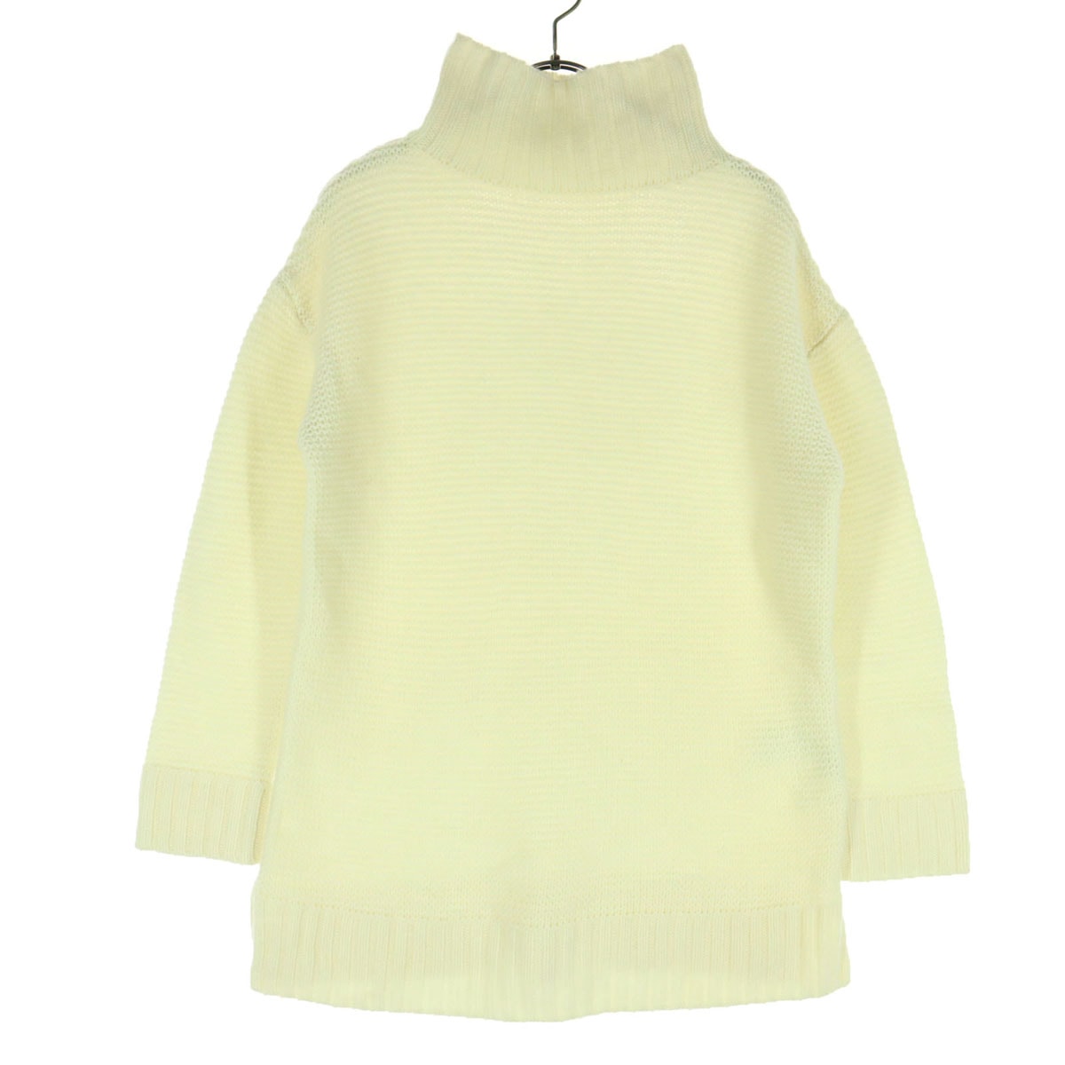 美品 Mila Owen ミラオーウェン 長袖 ハイネック ニット ホワイト