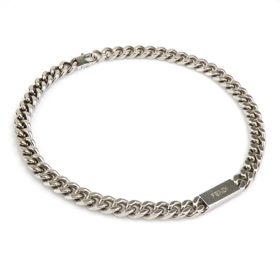 フェンディ FENDI ネックレス メタル シルバー メンズ【中古】 55974