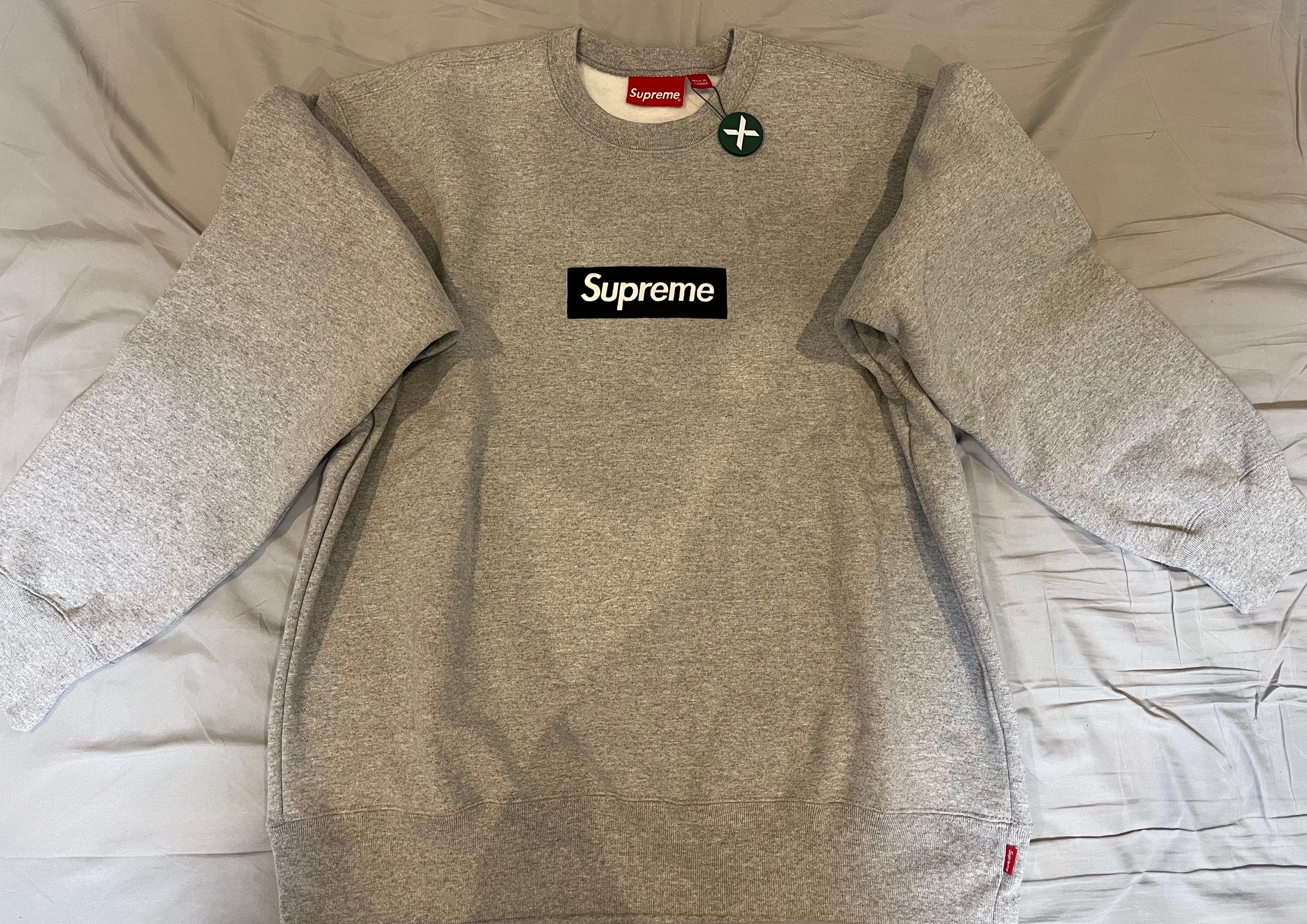 Supreme Box Logo Crewneck "Heather Grey" (22FW)
