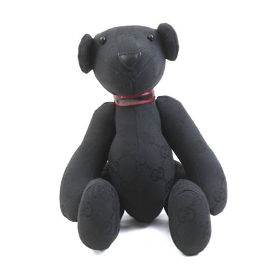 グッチ GUCCI ぬいぐるみ GGキャンバス ブラック レディース【中古】 e62045a