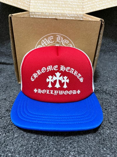 Chrome Hearts Trucker Cap King Taco "Red/Blue"