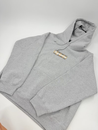 Supreme x Burberry Box Logo Hooded Sweatshirt "Heather Grey"