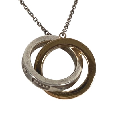 ティファニー TIFFANY&Co. 1837 インターロッキング サークル ネックレス 9 コンビ K18 金 18K アクセサリー ジュエリー ネックレス YG750 シルバー