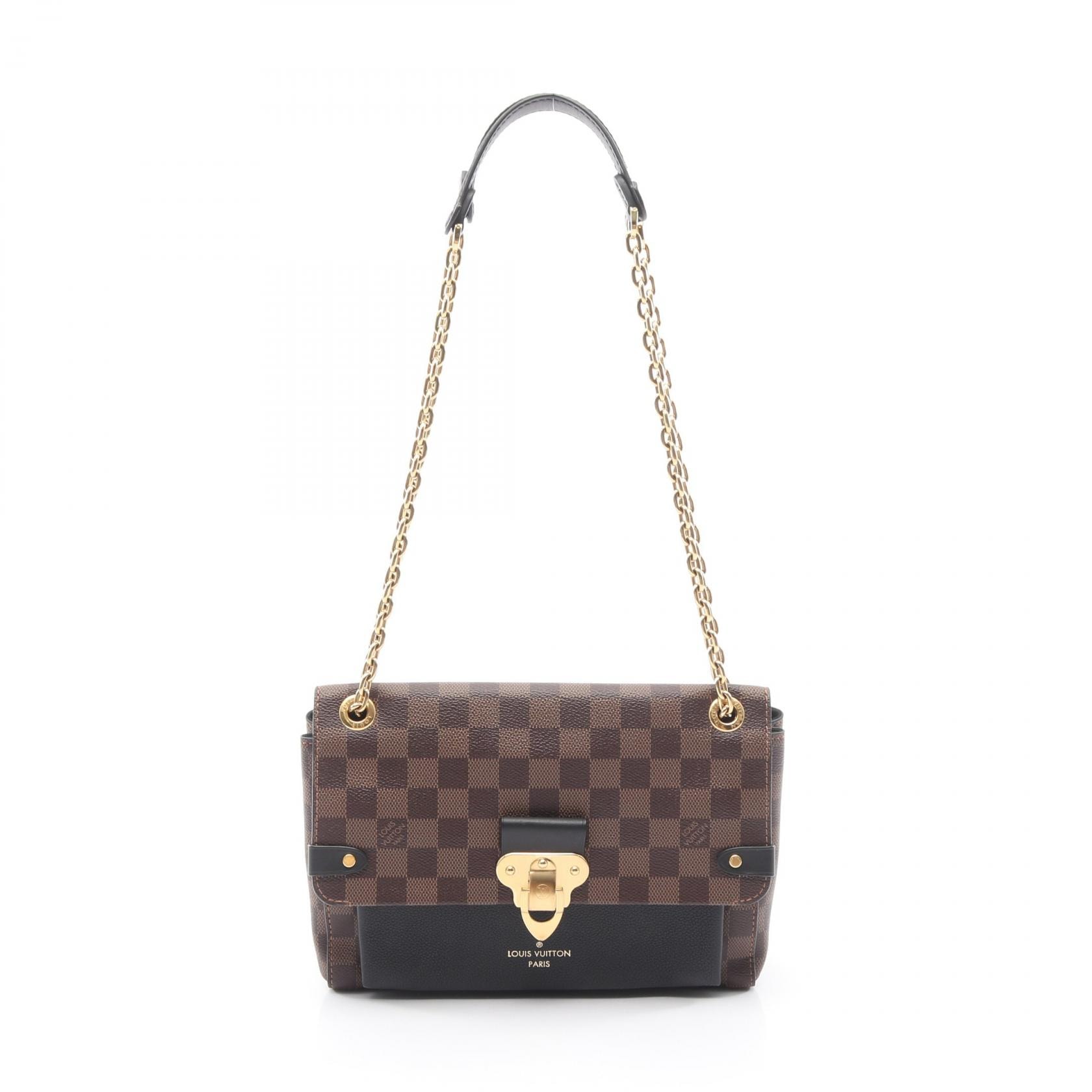 ルイ・ヴィトン LOUIS VUITTON ヴァヴァンPM ショルダーバッグ バッグ PVCコーティングキャンバス レザー ダミエ エベヌ レディース ブラウン系 / ブラック系 / ノワール N40108 【中古】