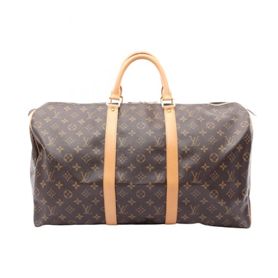 ルイ・ヴィトン LOUIS VUITTON キーポル50 モノグラム ボストンバッグ バッグ PVCコーティングキャンバス レザー モノグラム メンズ レディース ブラウン系 M41426 【中古】