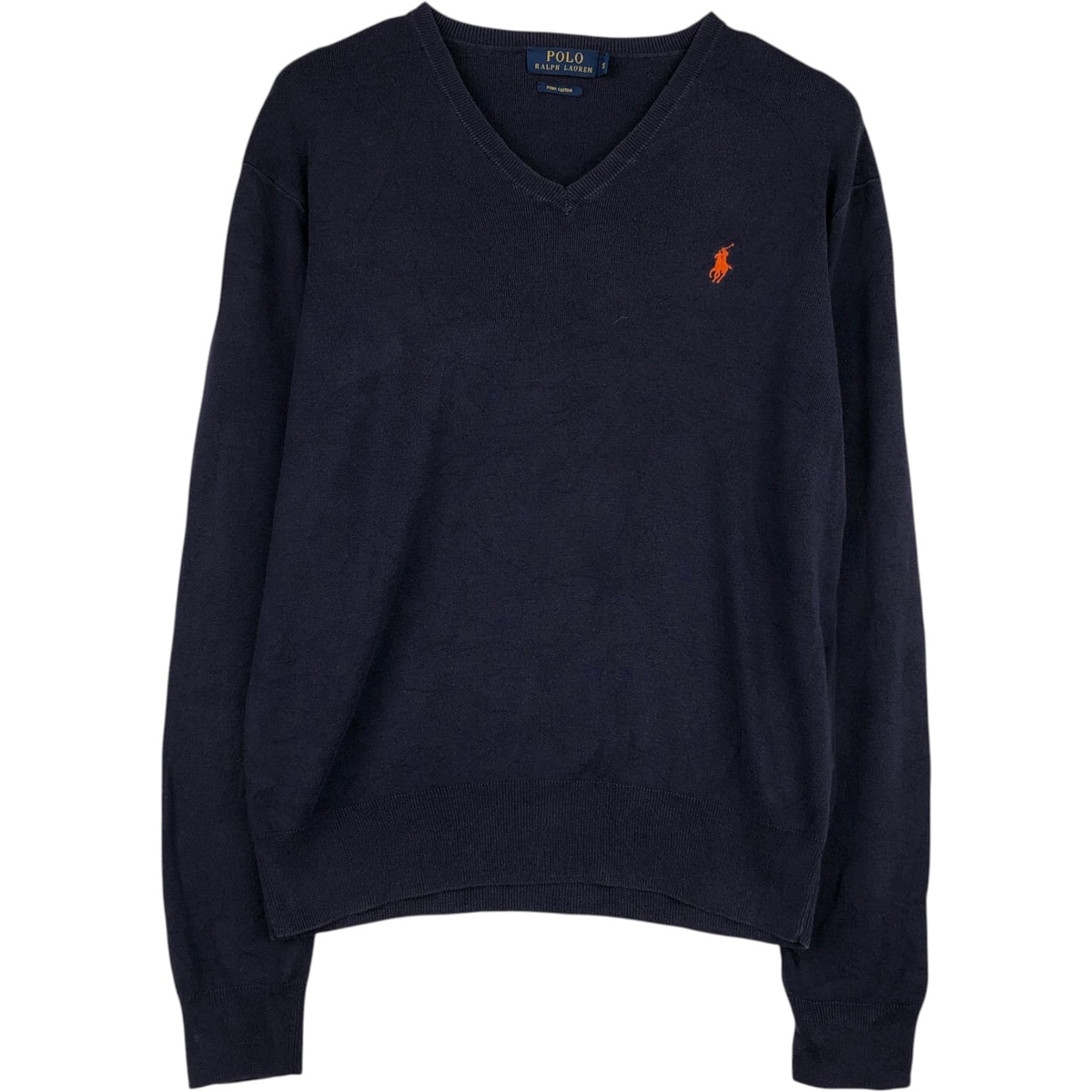 古着 ラルフローレン Ralph Lauren POLO RALPH LAUREN Vネック コットンニットセーター メンズS相当/eaa645882