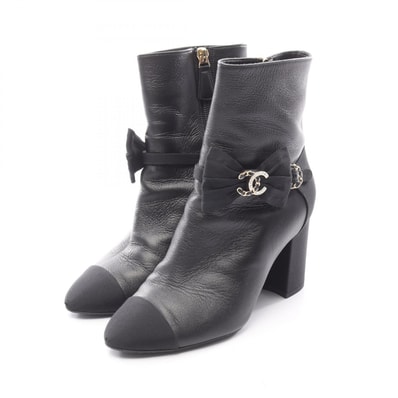 シャネル CHANEL ココマーク ブーツ 靴 レザー レディース ブラック系 G36354 【中古】