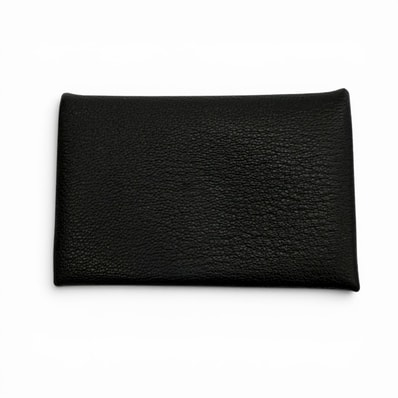 極美品 エルメス カードケース カルヴィ ブラック メンズ