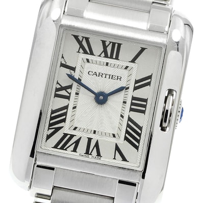 カルティエ タンクアングレーズSM W5310022 レディース 【中古】