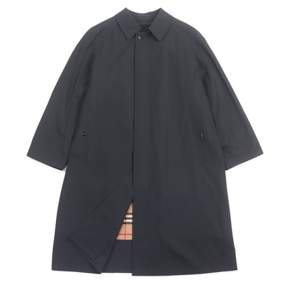 美品 バーバリーロンドン ステンカラーコート チャコールグレー Lサイズ相当