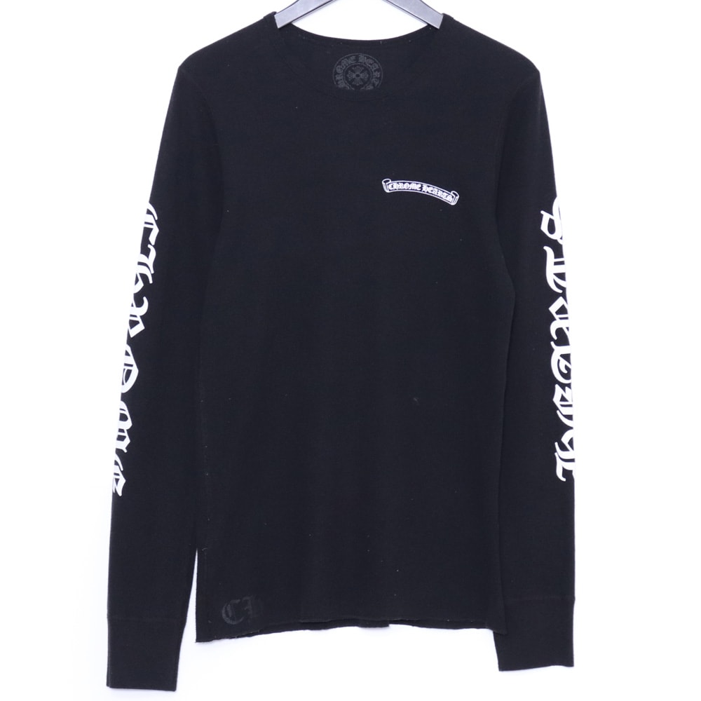 D (傷や汚れあり)】CHROME HEARTS スクロールロゴワッフルサーマル