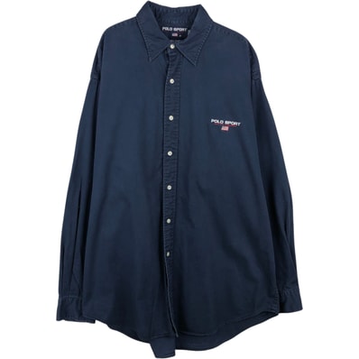 古着 ラルフローレン Ralph Lauren POLO SPORT ポロスポーツ 長袖 コットンシャツ メンズL相当/eaa647635