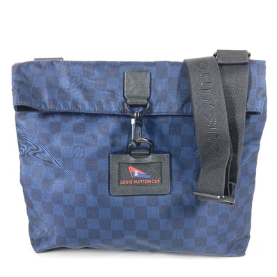 ルイヴィトン LOUIS VUITTON アリゼ N41251 ダミエチャレンジ LV CUP カバン 斜め掛け ショルダーバッグ ナイロン ブルー