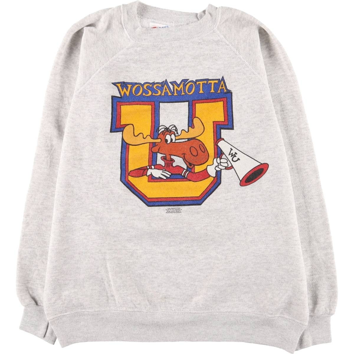 古着 90年代 ヘインズ ロッキーとブルウィンクルの大冒険 キャラクタースウェットシャツ トレーナー USA製 メンズL相当 ヴィンテージ/eaa570860