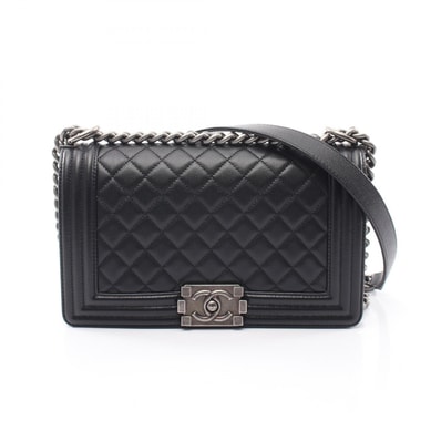 シャネル CHANEL ボーイシャネル ショルダーバッグ バッグ キャビアスキン(グレインドカーフ) レディース ブラック系 A67086 【中古】