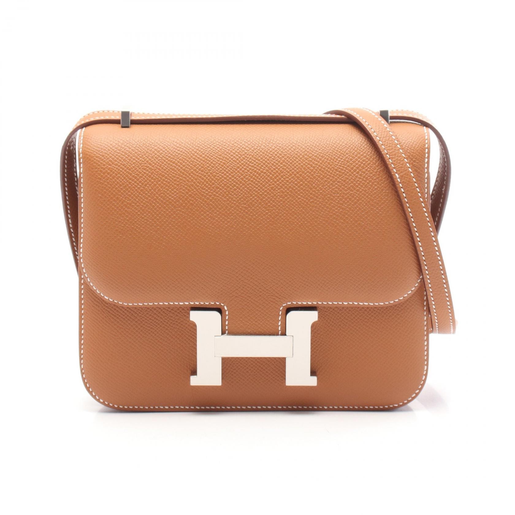 エルメス HERMES コンスタンス3 ミニ ショルダーバッグ バッグ レザー カーフ(牛革) ヴォーエプソン ヴォーエプソン ゴールド K刻印(2025年製造) レディース ブラウン系 【中古】