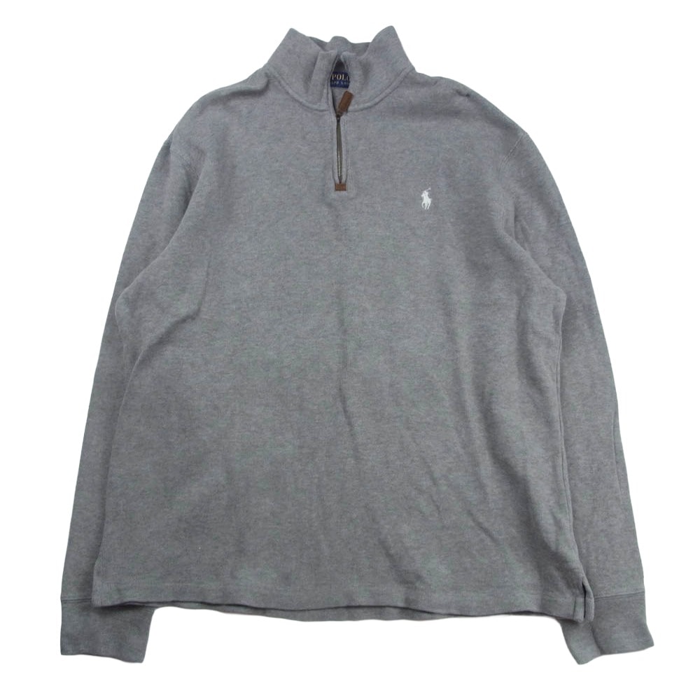 POLO RALPH LAUREN ポロ・ラルフローレン スウェット HALF ZIP SWEAT ハーフジップ スウェット グレー系 L【中古】