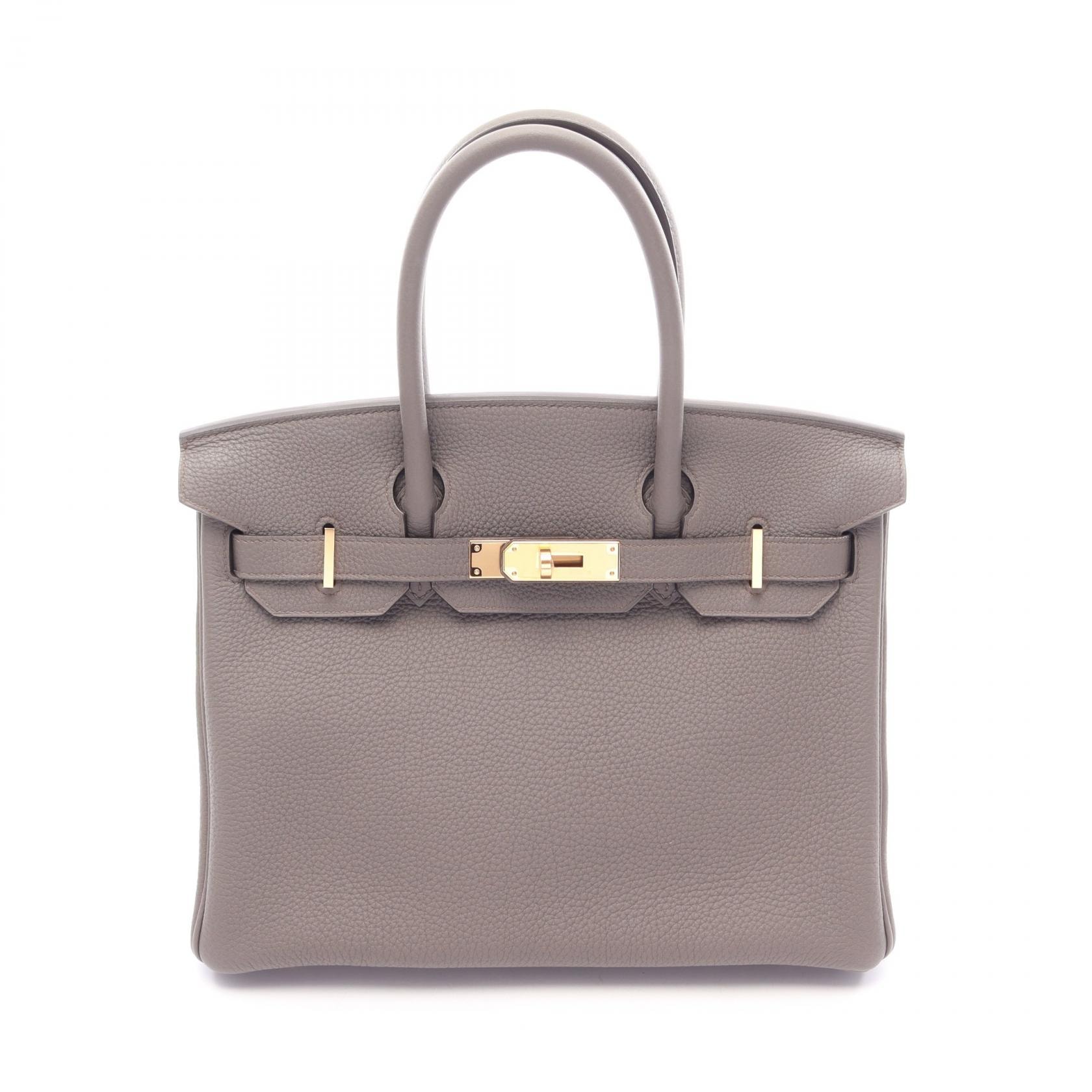 エルメス HERMES バーキン30 ハンドバッグ バッグ レザー トゴ トゴ エタン D刻印(2019年製造) レディース グレー系 【中古】