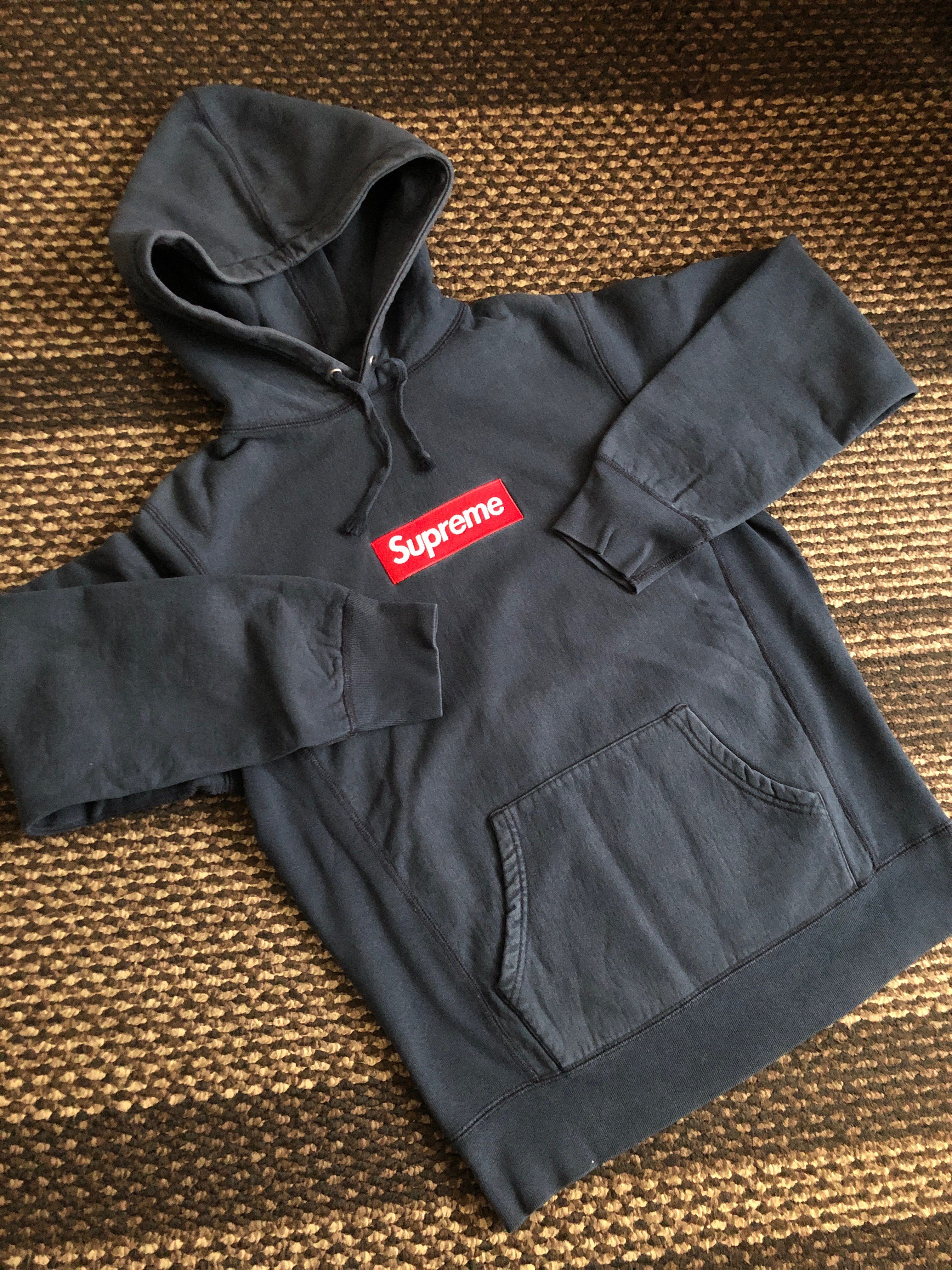 Supreme Box Logo Hooded Sweatshirt "Navy" (16FW)