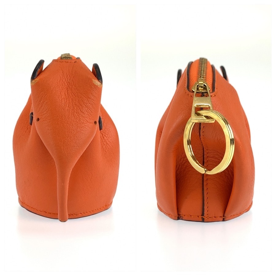 B (目立った傷や汚れなし)】LOEWE ロエベ 像モチーフ オレンジ