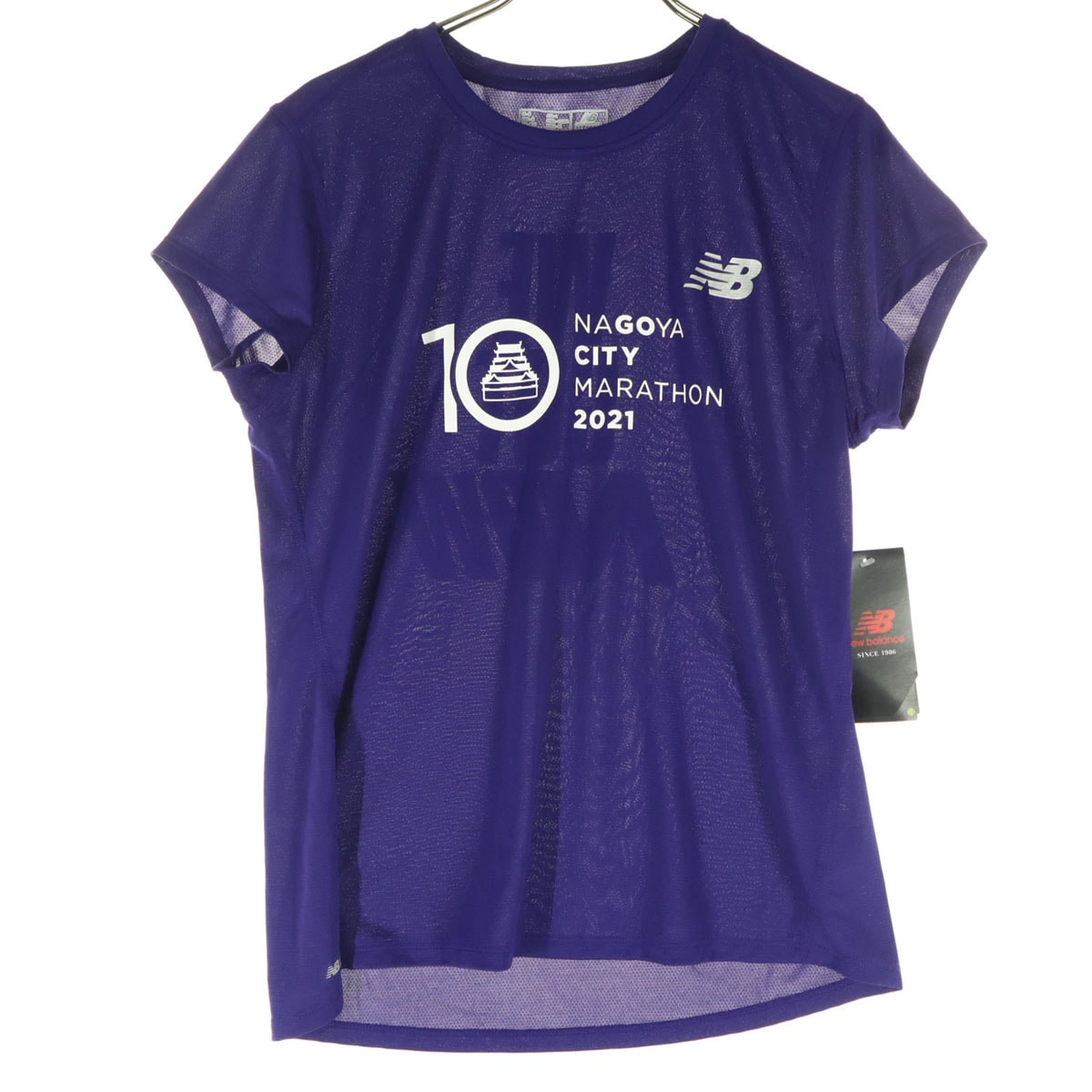 未使用 NEW BALANCE ニューバランス フレンチスリーブ フレンチスリーブ Tシャツ L パープル