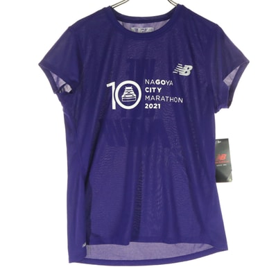 未使用 NEW BALANCE ニューバランス フレンチスリーブ フレンチスリーブ Tシャツ L パープル