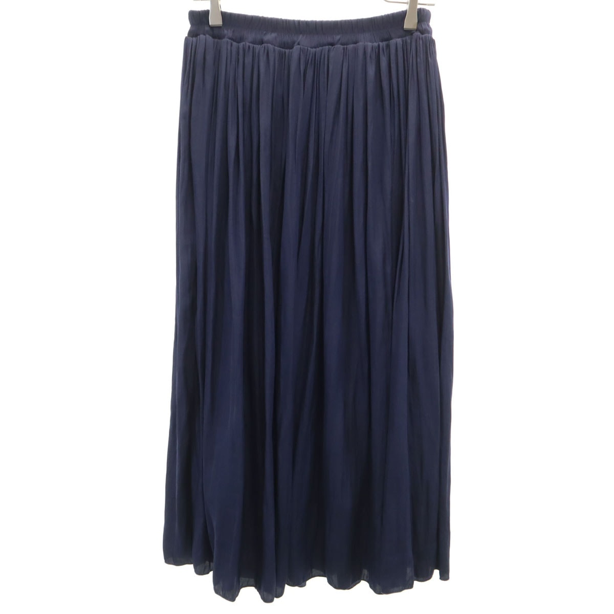 BEAMS HEART ビームスハート ロング丈 ギャザースカート ネイビー
