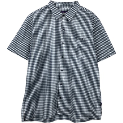 古着 パタゴニア Patagonia 53003SP14 チェック柄 シアサッカー 半袖 ポリコットンシャツ ボックスシャツ メンズXL相当/eaa657972