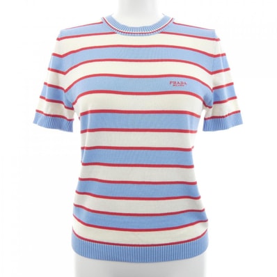 プラダ PRADA ストライプ コットンクルーネックセーター P24S2H SOOO 17KK ニット