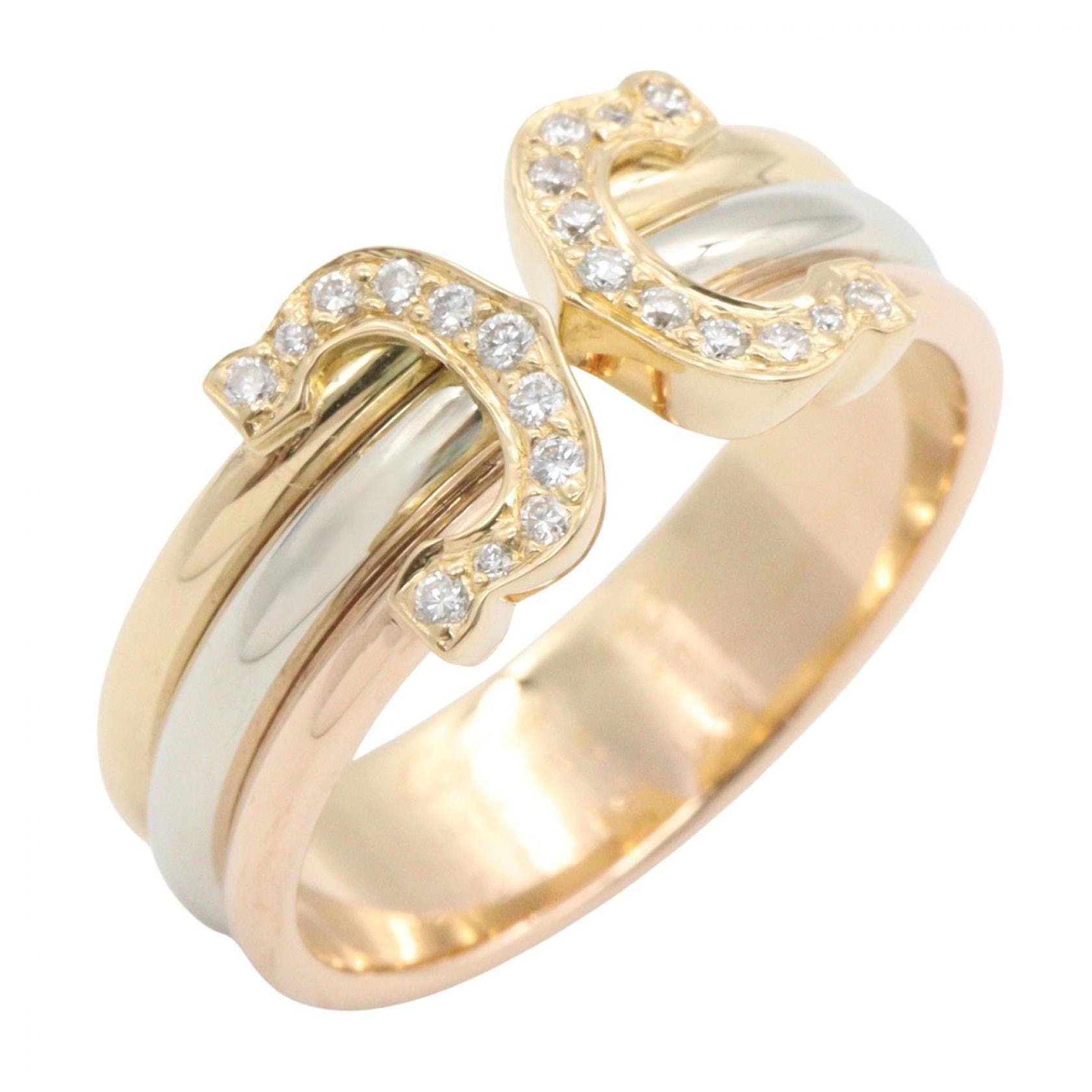 カルティエ CARTIER 2C ダイヤ リング リング・指輪 ジュエリー K18(イエローゴールド) K18WG(ホワイトゴールド) K18PG(ピンクゴールド) / ダイヤモンド レディース ゴールド系 / シルバー系 / クリア系 【中古】