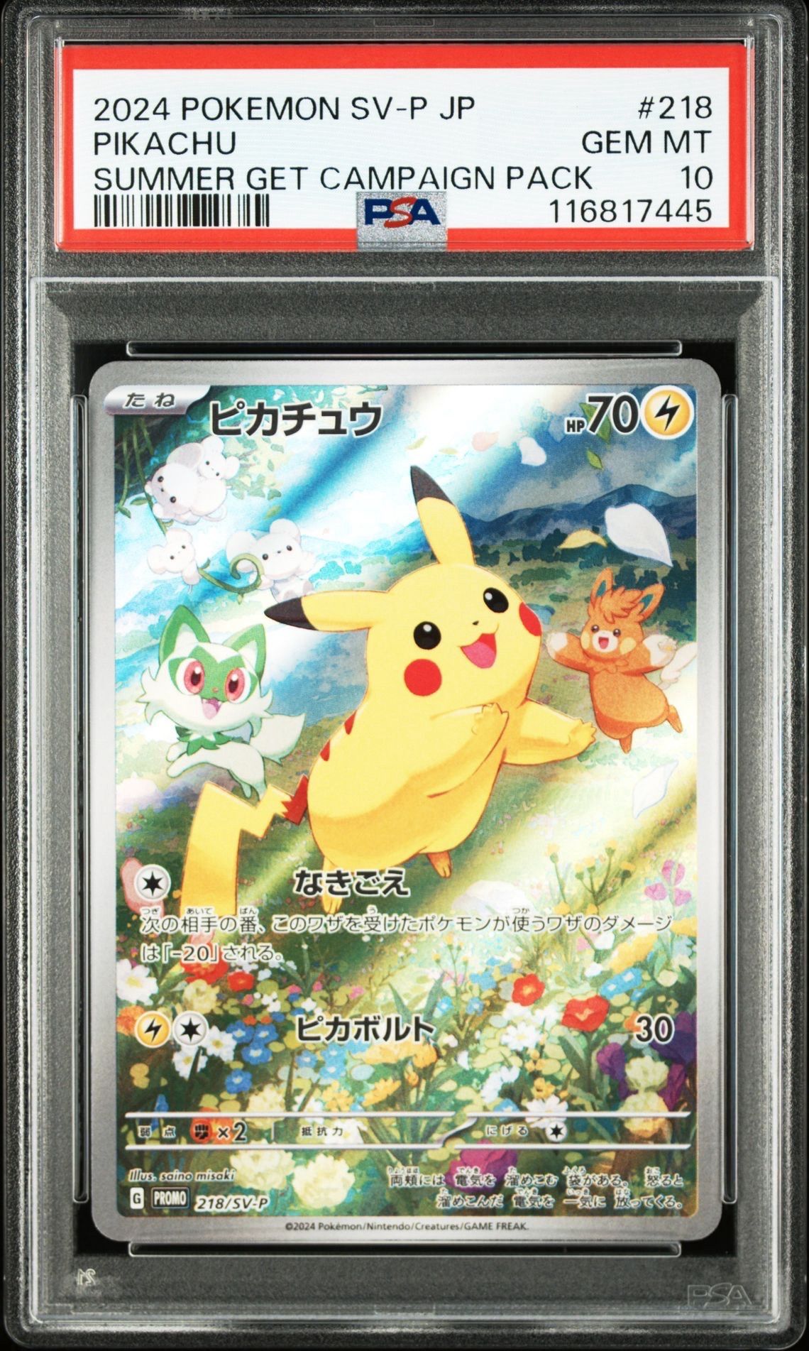 ピカチュウ P [SV-P 218](プロモカードパック「ポケカの夏がキタ!プロモカードGetキャンペーン!」)