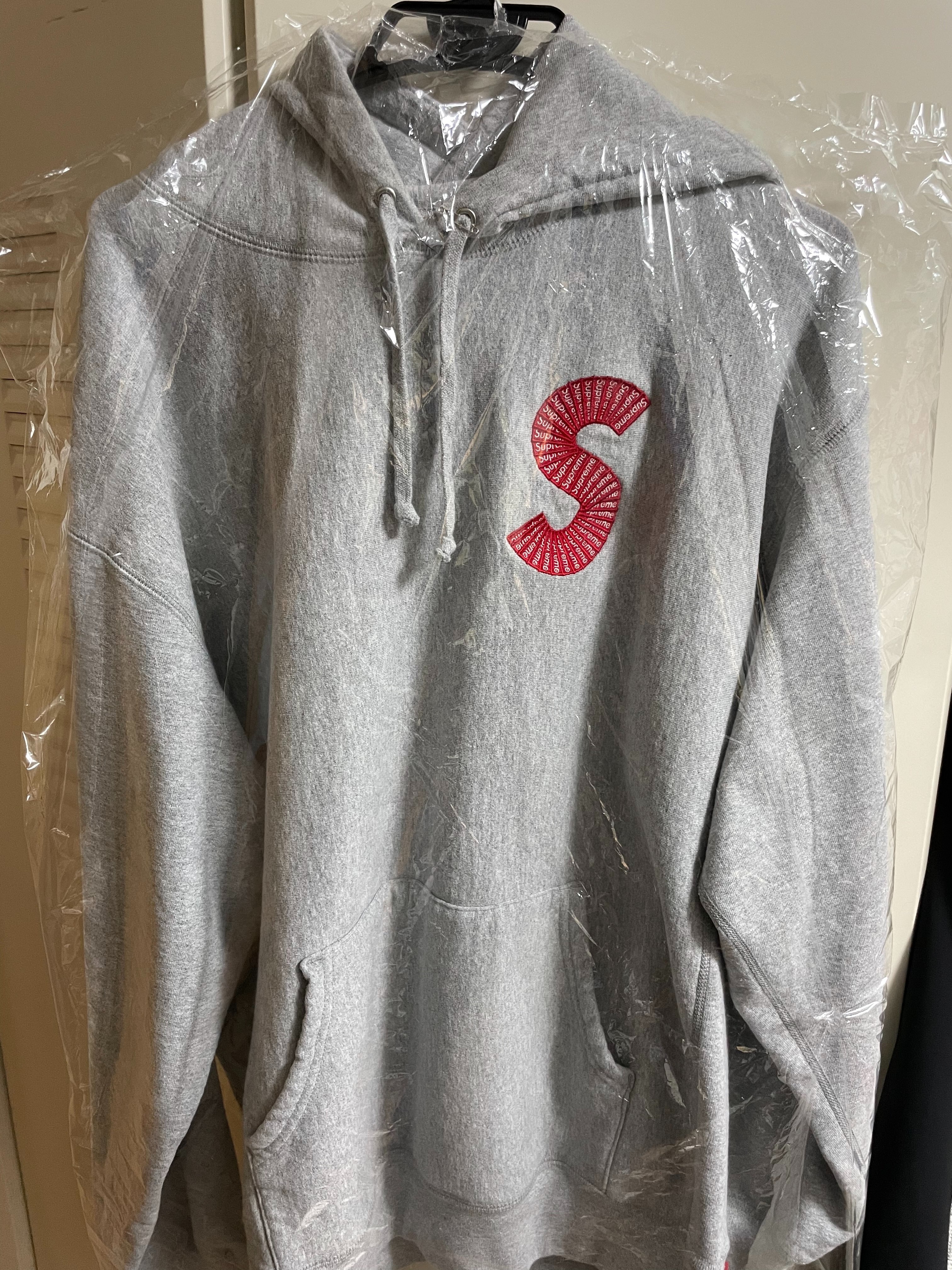 Supreme S Logo Hooded Sweatshirt "Heather Grey" (20FW)