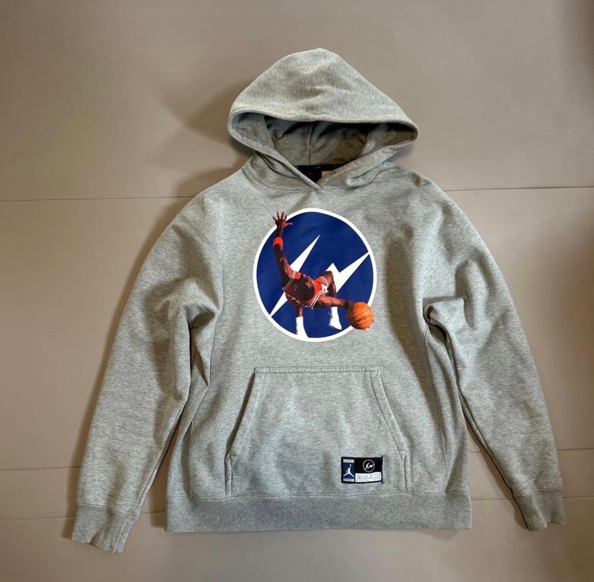 Air Jordan x Fragment Image Pullover Hoodie "Grey"