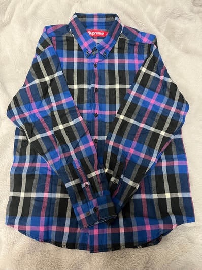 Supreme Plaid Flannel Shirt "Blue" (23FW)