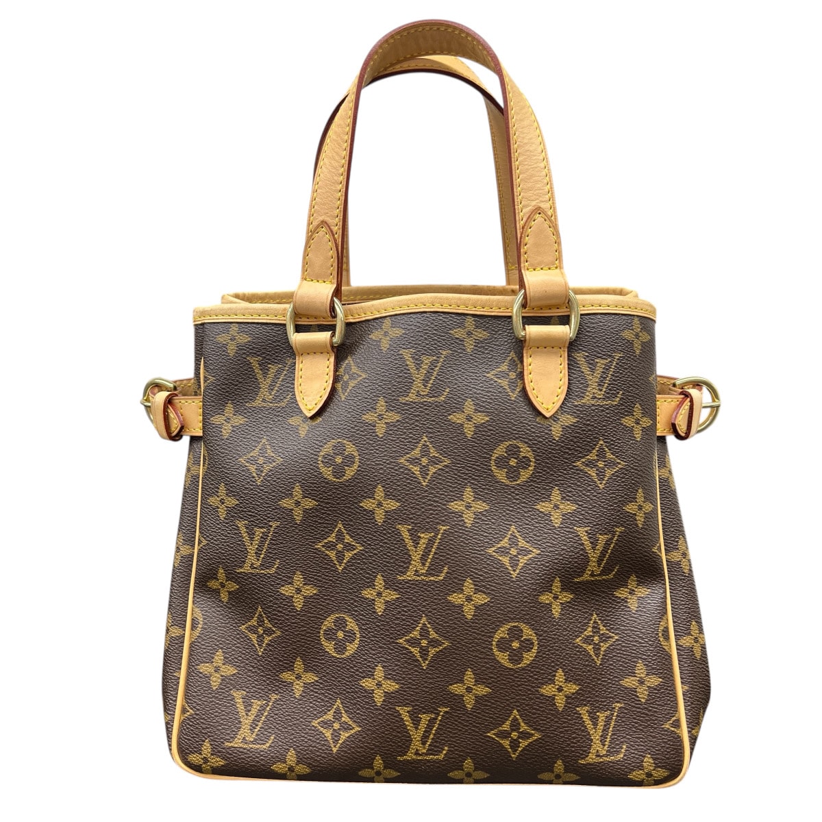 LOUIS VUITTON 美品 ルイヴィトン バティニョール モノグラム トートバッグ M51156 PVC レザー VI0066 ブラウン ゴールド ハンドバッグ ショッピングバッグ LV ヴィトン ABランク 中古 鑑定済 ヴィトンバッグ